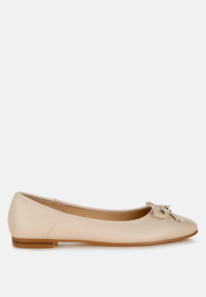 Enchanted Faux Leather Casual Ballerinas-5