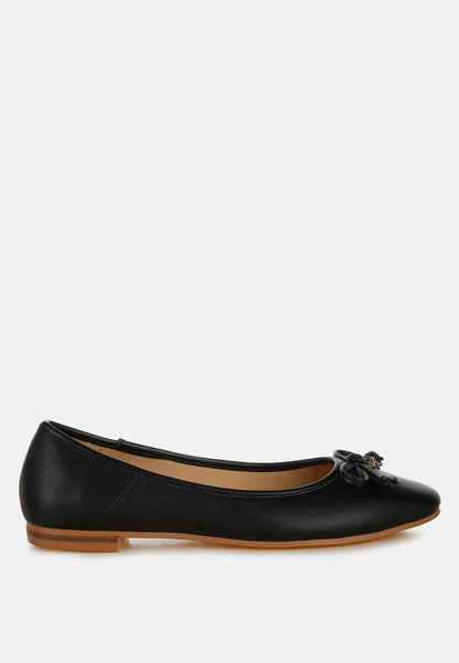 Enchanted Faux Leather Casual Ballerinas-1