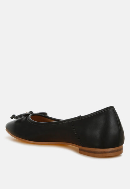 Enchanted Faux Leather Casual Ballerinas-3