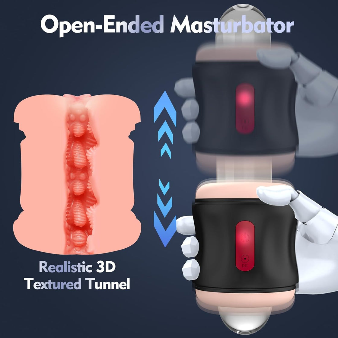 EuphoricBond Open Ended Vibrating Male Masturbator-2