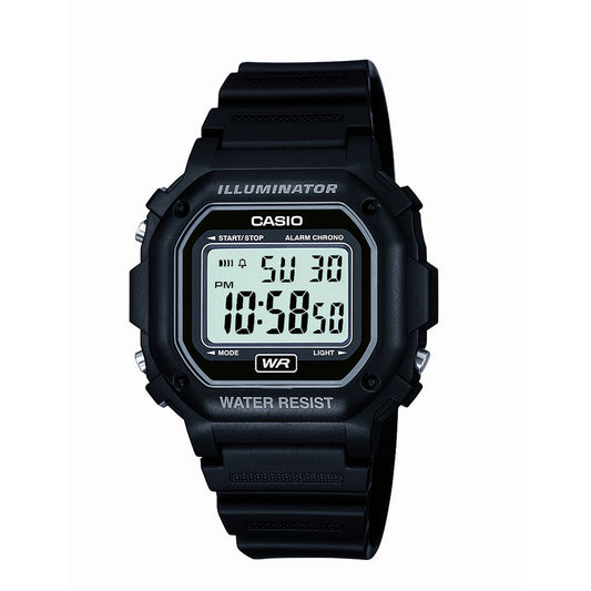 Casio Men's F108WH Illuminator Collection Black Resin Strap Digital Watch-0