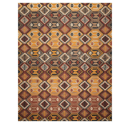 Handmade Multi Size 100% Wool Traditional Oriental Area Rug Gold-1