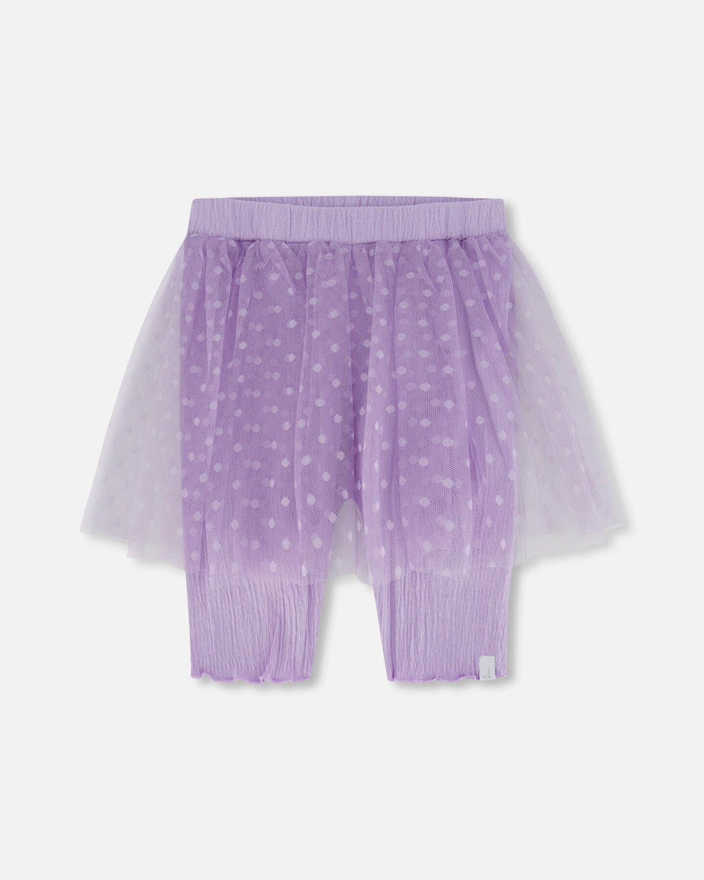 Biker Short With Mesh Skirt Lilac-0