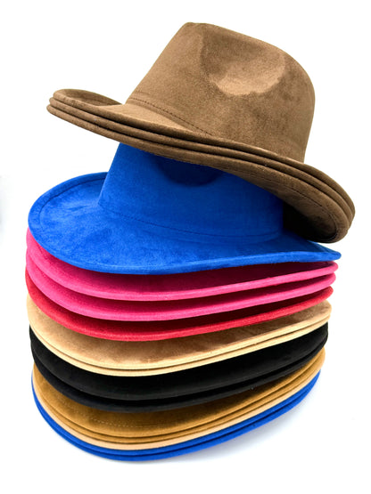 Kids Vegan suede cowboy style Hat-8
