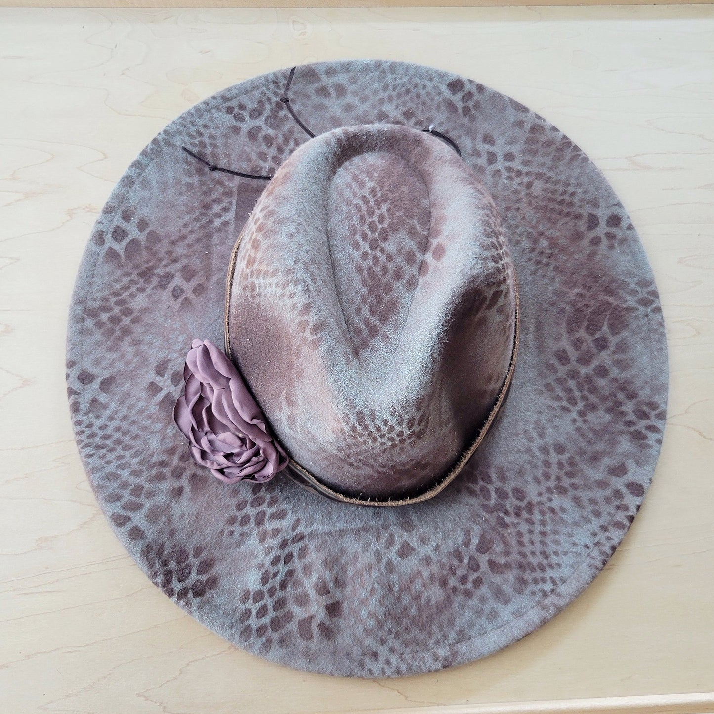 CUSTOM Hand-Painted Branded Cowgirl Western Boho Hat A89-3