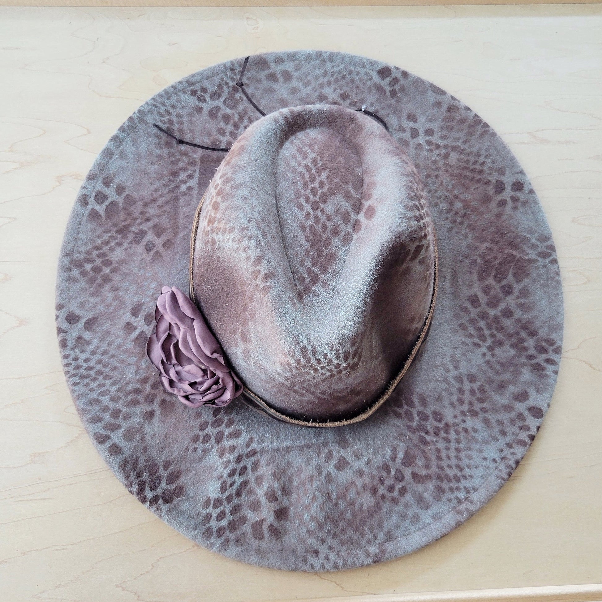 CUSTOM Hand-Painted Branded Cowgirl Western Boho Hat A89-3