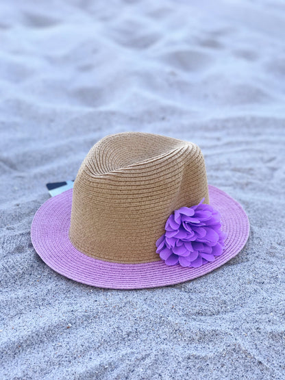 Kids Flower Fedora Hat-3