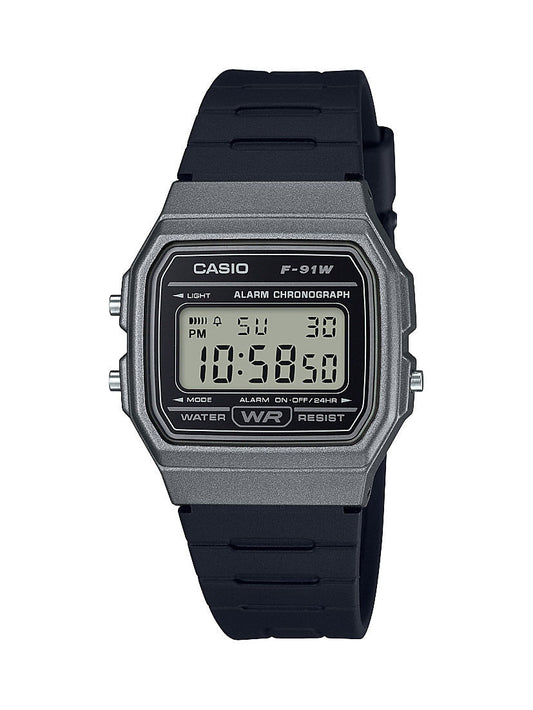 Casio Men's 'Classic' Quartz Plastic and Resin Casual Watch, Color Black (Model: F-91WM-1BCF)-0