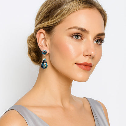 Colorful Beaded Earrings,Hoop Dangle Earrings, Bohemia Drops Earrings, Tassel Earrings FER1023-0