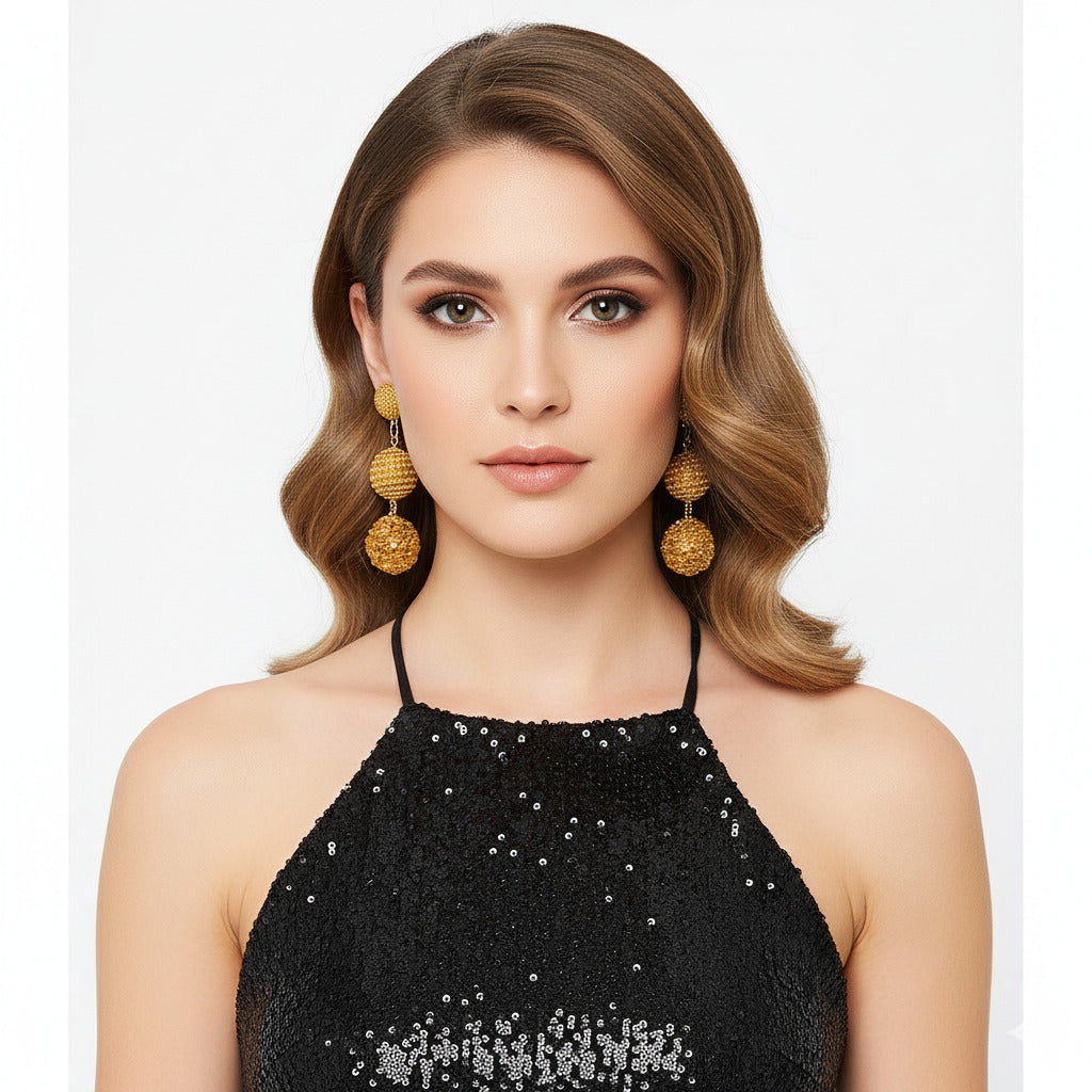 Colorful Beaded Earrings,Hoop Dangle Earrings, Bohemia Drops Earrings, Tassel Earrings FER1027-1