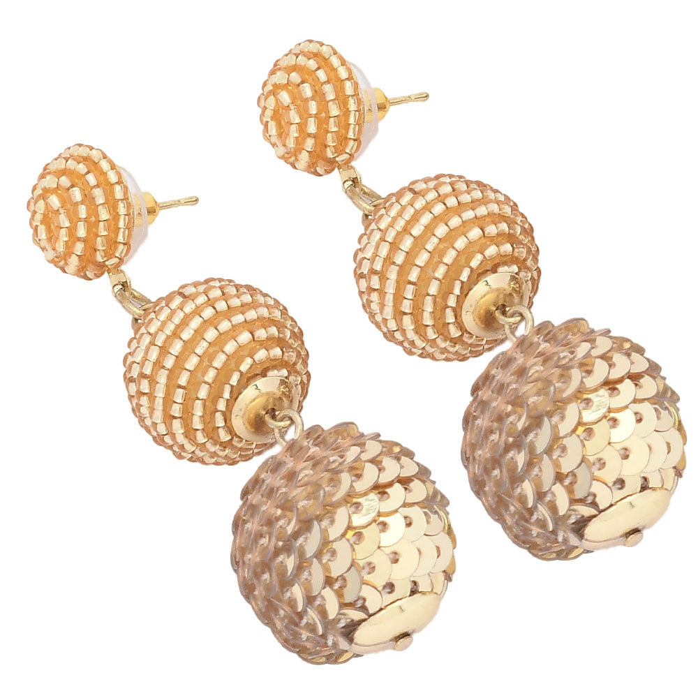 Colorful Beaded Earrings,Hoop Dangle Earrings, Bohemia Drops Earrings, Tassel Earrings FER1027-3