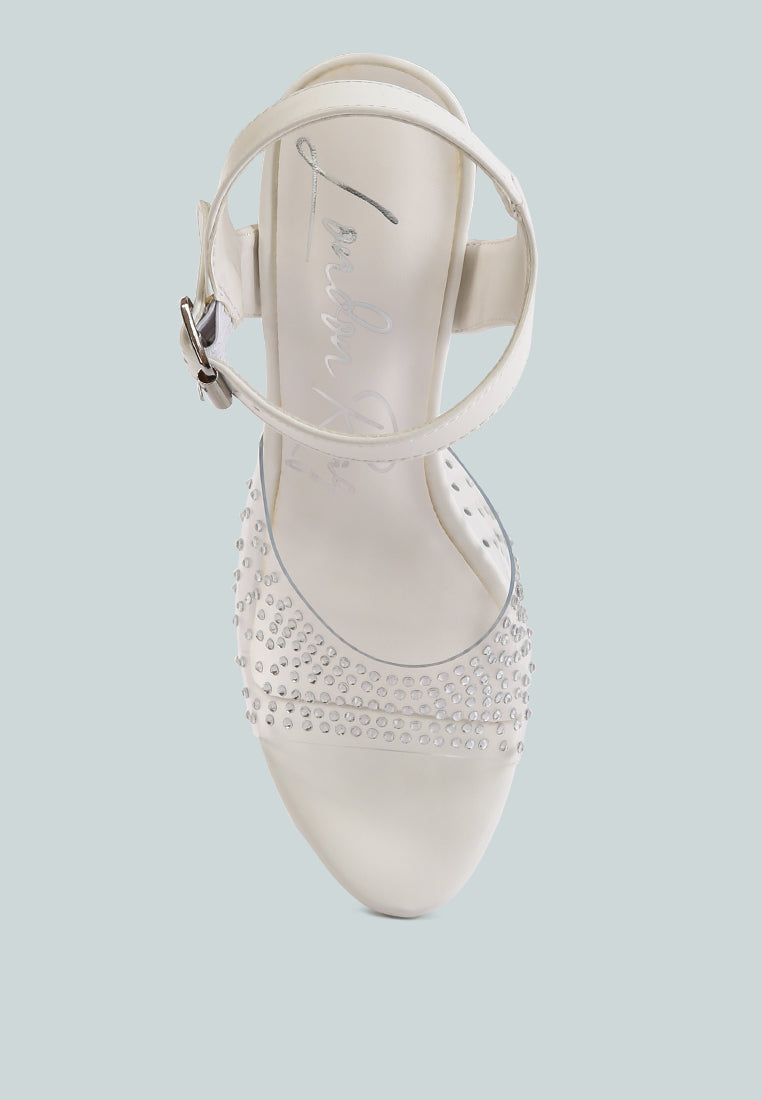 First Date Ultra High Heel Clear Sandals-3