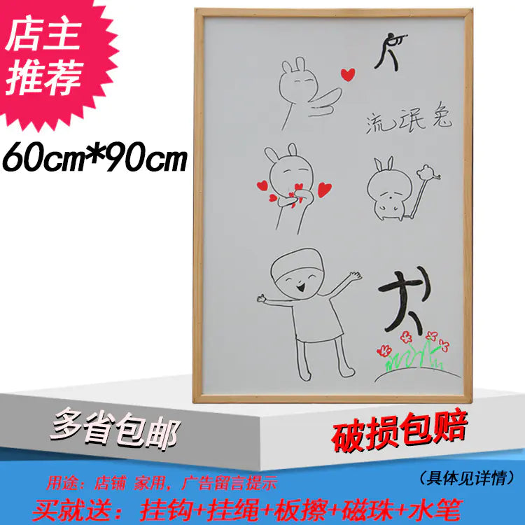 Wooden Framed Magnetic Blackboard 60x90cm for Display