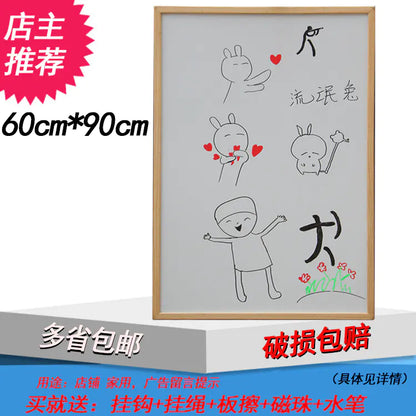 Wooden Framed Magnetic Blackboard 60x90cm for Display