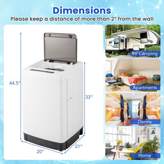 Full-Automatic Washing Machine Washer and Spin Combo-Grey-6