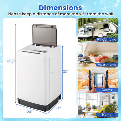 Full-Automatic Washing Machine Washer and Spin Combo-Grey-6