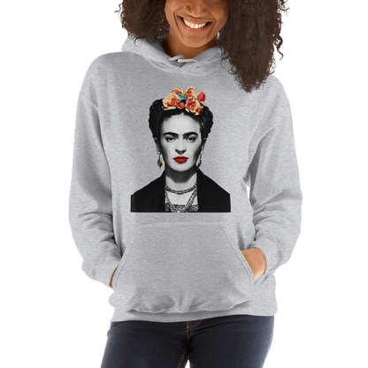 Frida Kahlo With Flowers Poster Artwork Unisex Hoodie-1