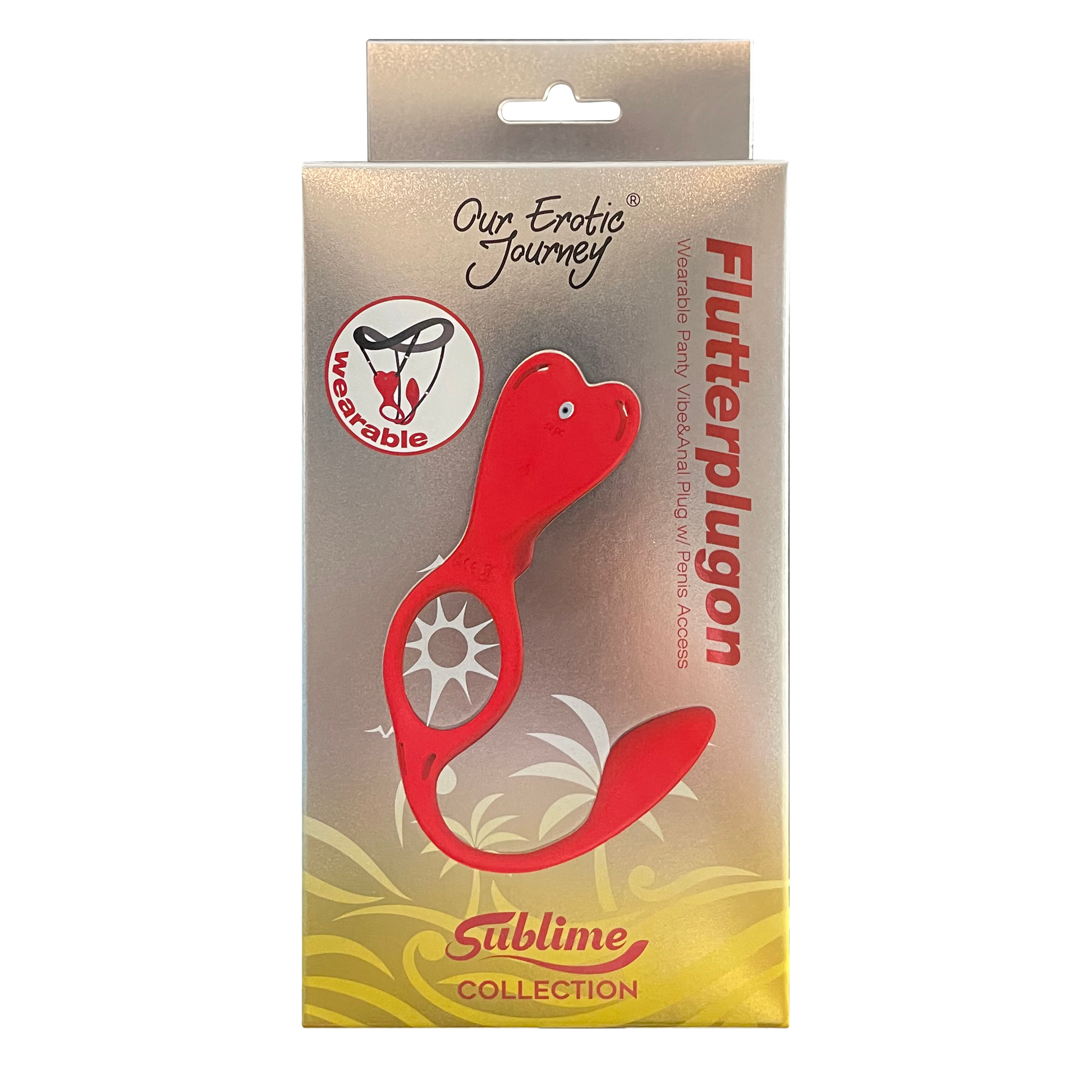 Flutterplugon Wearable Panty Vibe & Anal Plug with Penis Access-4