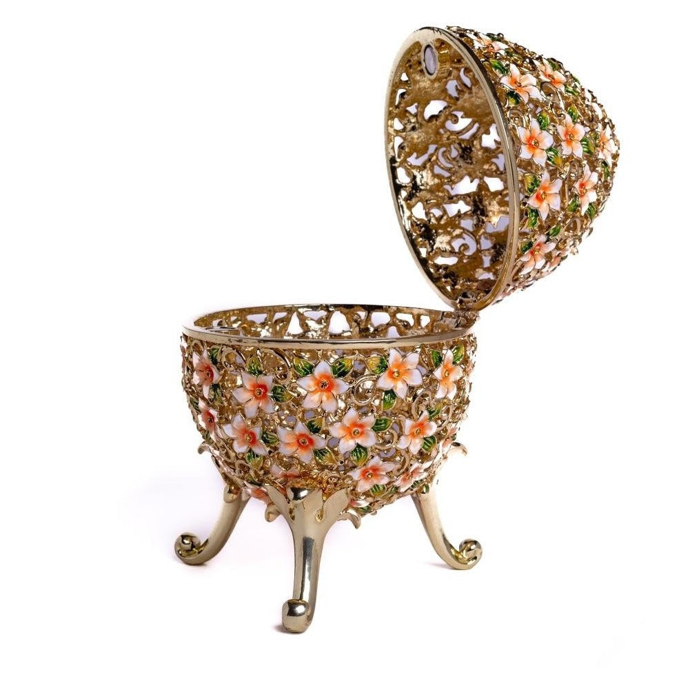 Faberge Egg Decorated with Flowers-1