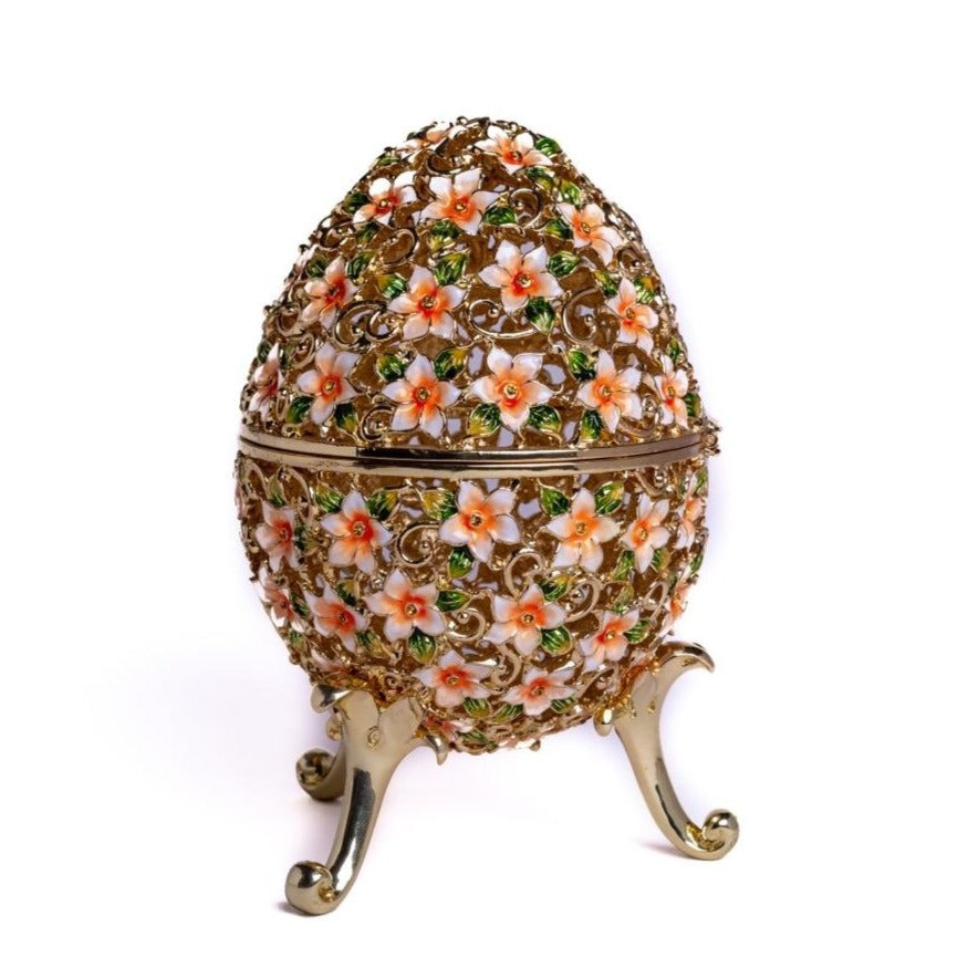 Faberge Egg Decorated with Flowers-0