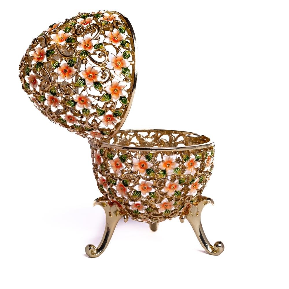 Faberge Egg Decorated with Flowers-2