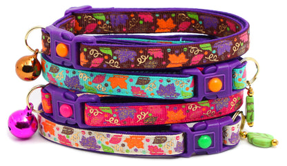 Fancy Fall Leaves Breakaway Cat Collar-0