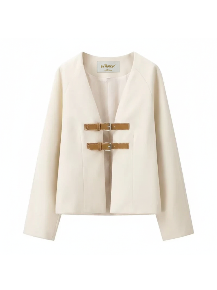 Faux Leather Blazer, Chelsea | Women - BYMANYC ® New York-2