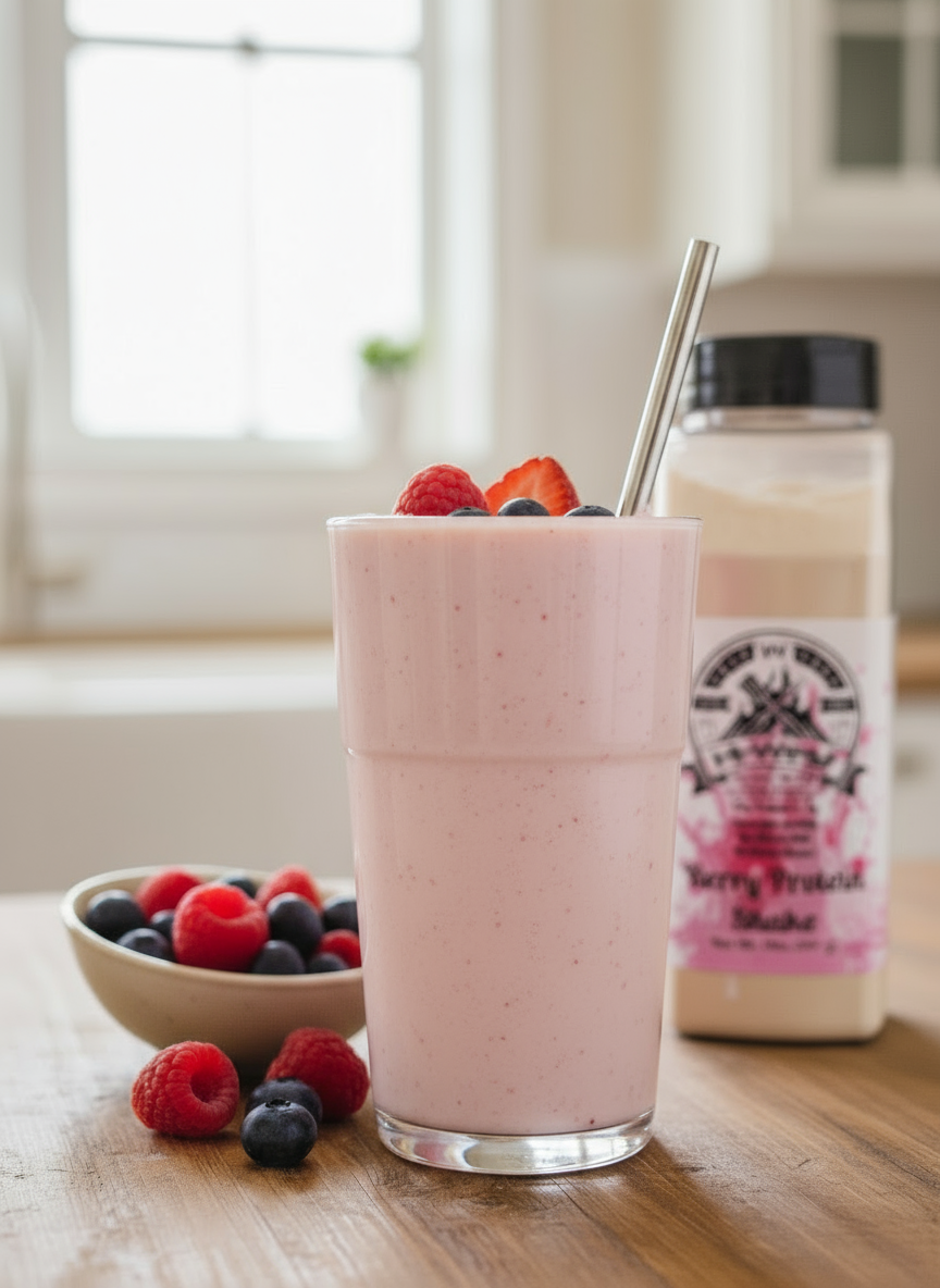 Hi-West Berry Protein Shake-1