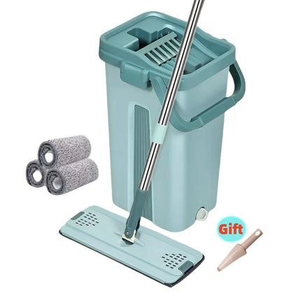 Flat Squeeze Mop & Bucket Set-0
