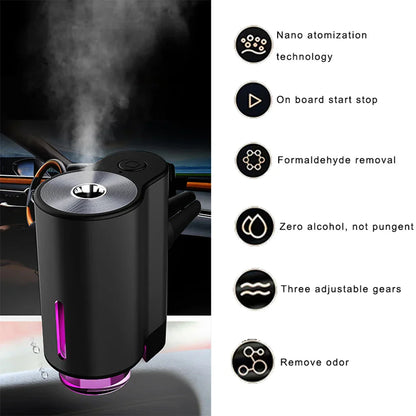 Car Air Freshener Aroma Diffuser with 3 Essential Oils-4