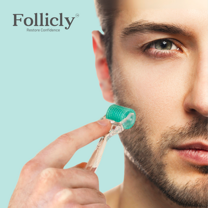 Follicly™ Derma Roller - 192 Authentic Titanium Microneedles-3