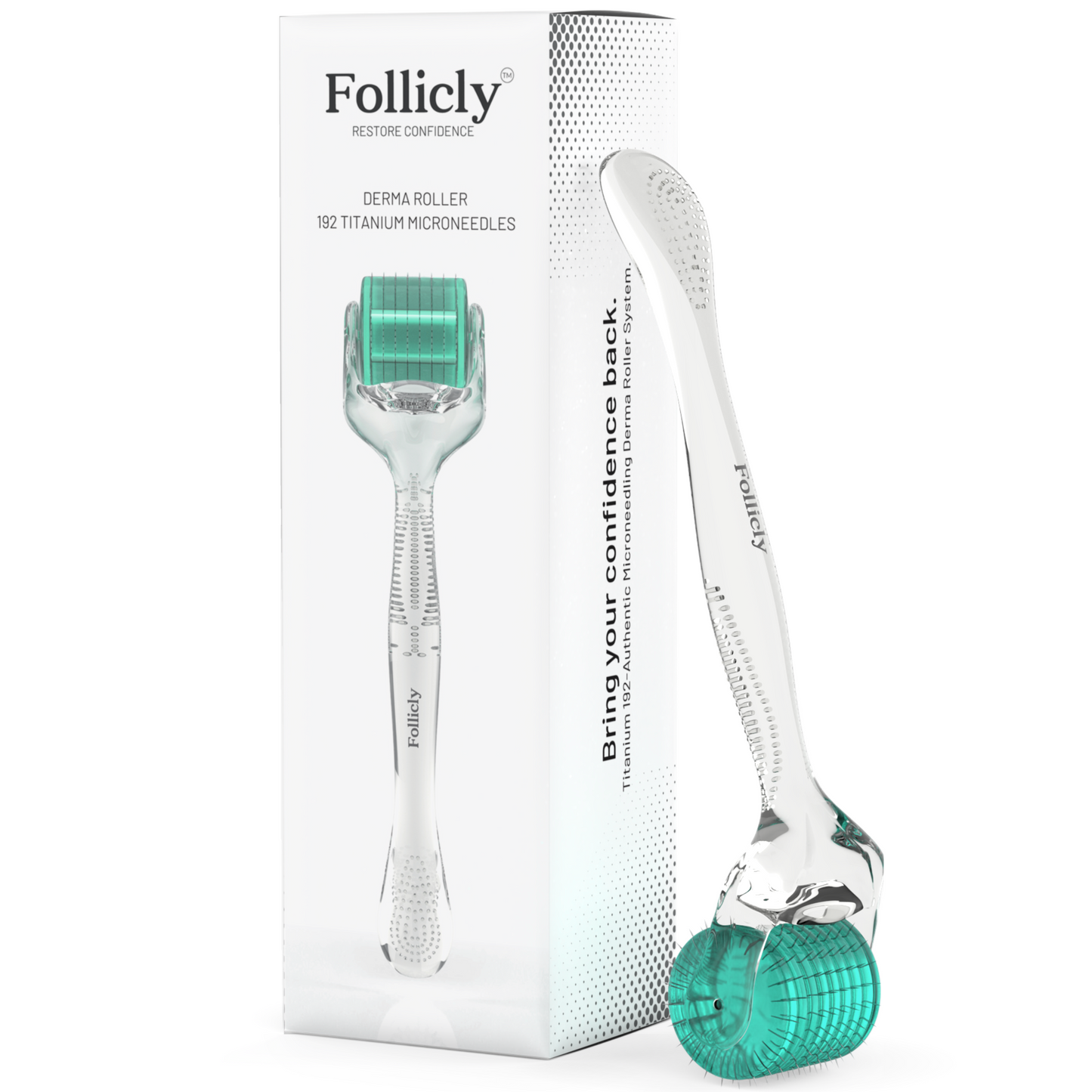 Follicly™ Derma Roller - 192 Authentic Titanium Microneedles-0