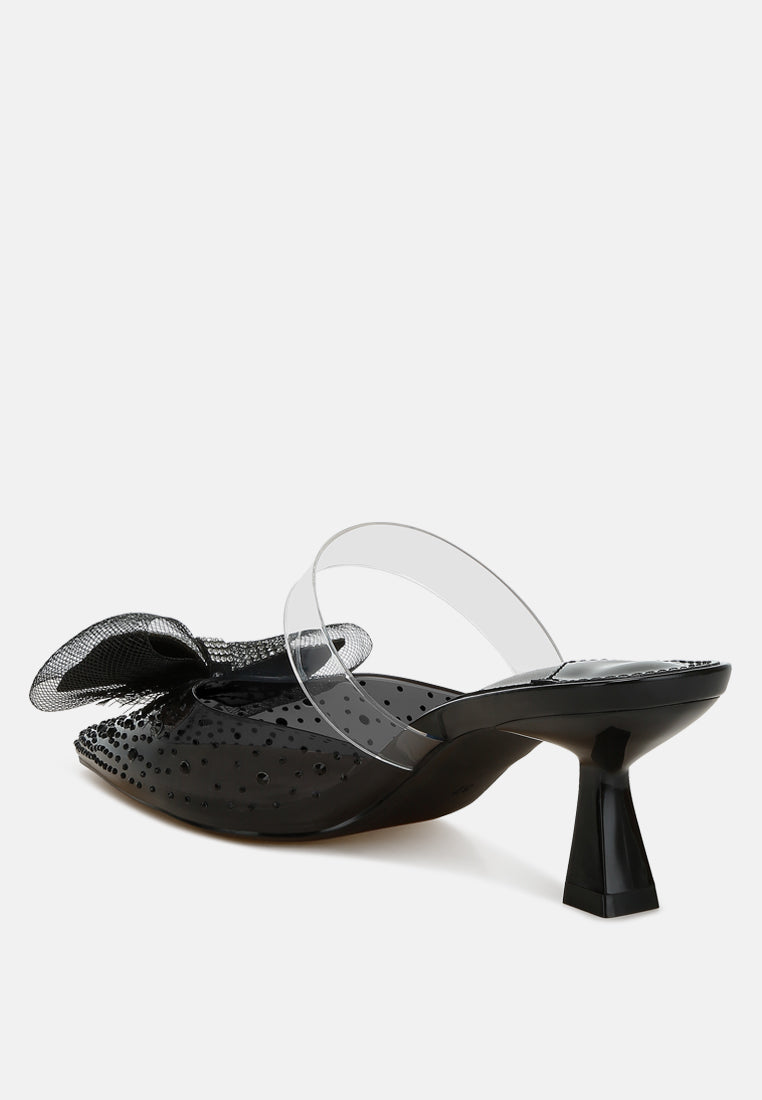Freja Embellished Bow Kitten Heels-2