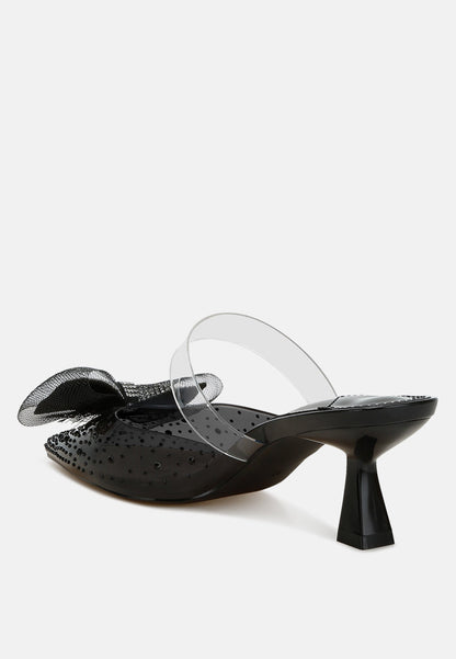 Freja Embellished Bow Kitten Heels-2