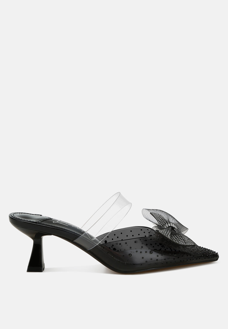 Freja Embellished Bow Kitten Heels-0