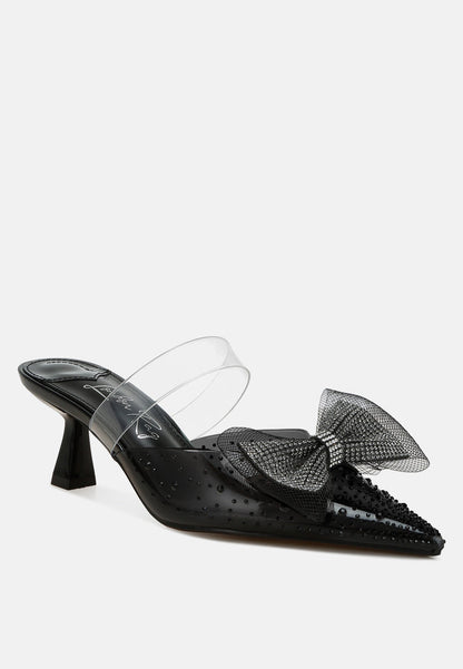 Freja Embellished Bow Kitten Heels-1