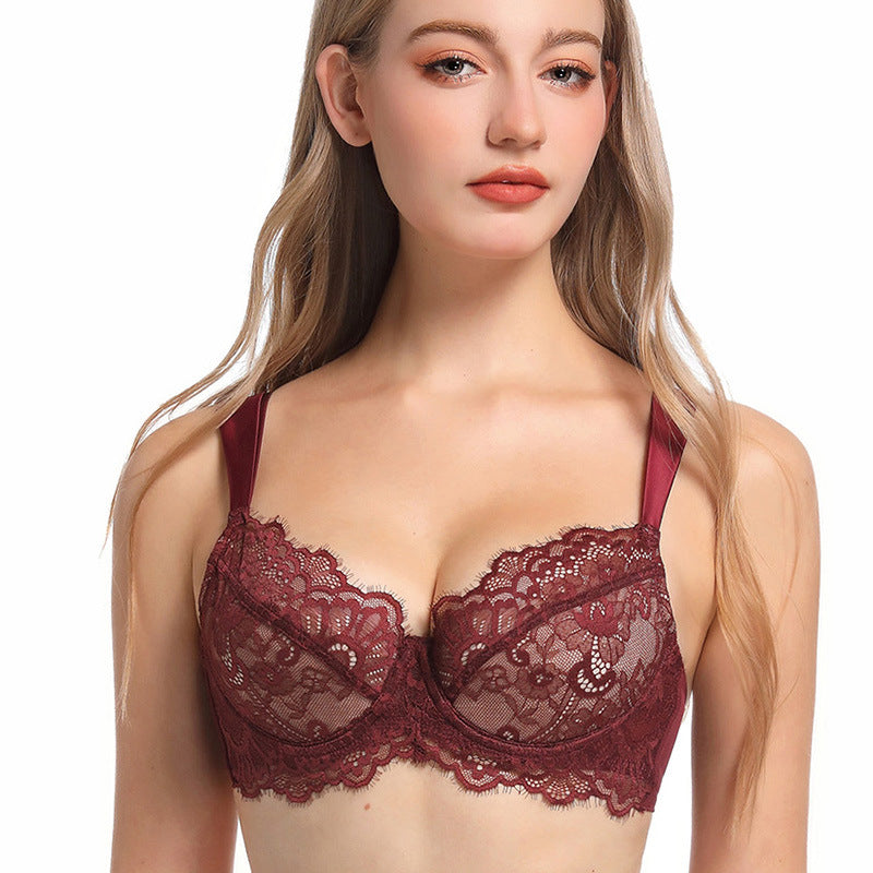 French Style Eyelash Lace Bra for Large Chest and Plus Sizes, Upper East Side, BYMANYC New York.-0