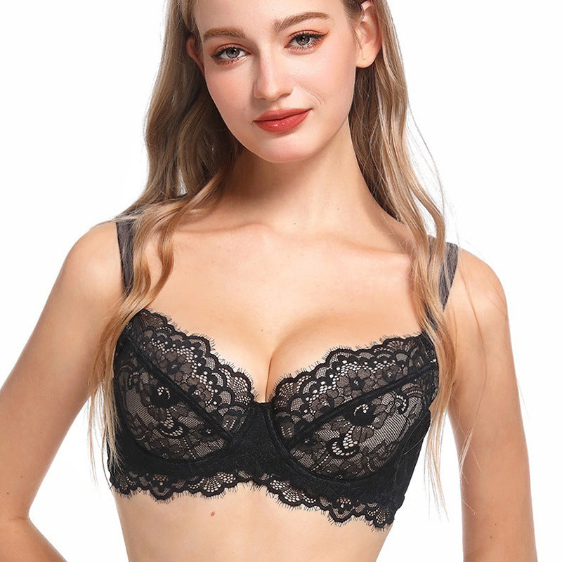 French Style Eyelash Lace Bra for Large Chest and Plus Sizes, Upper East Side, BYMANYC New York.-2
