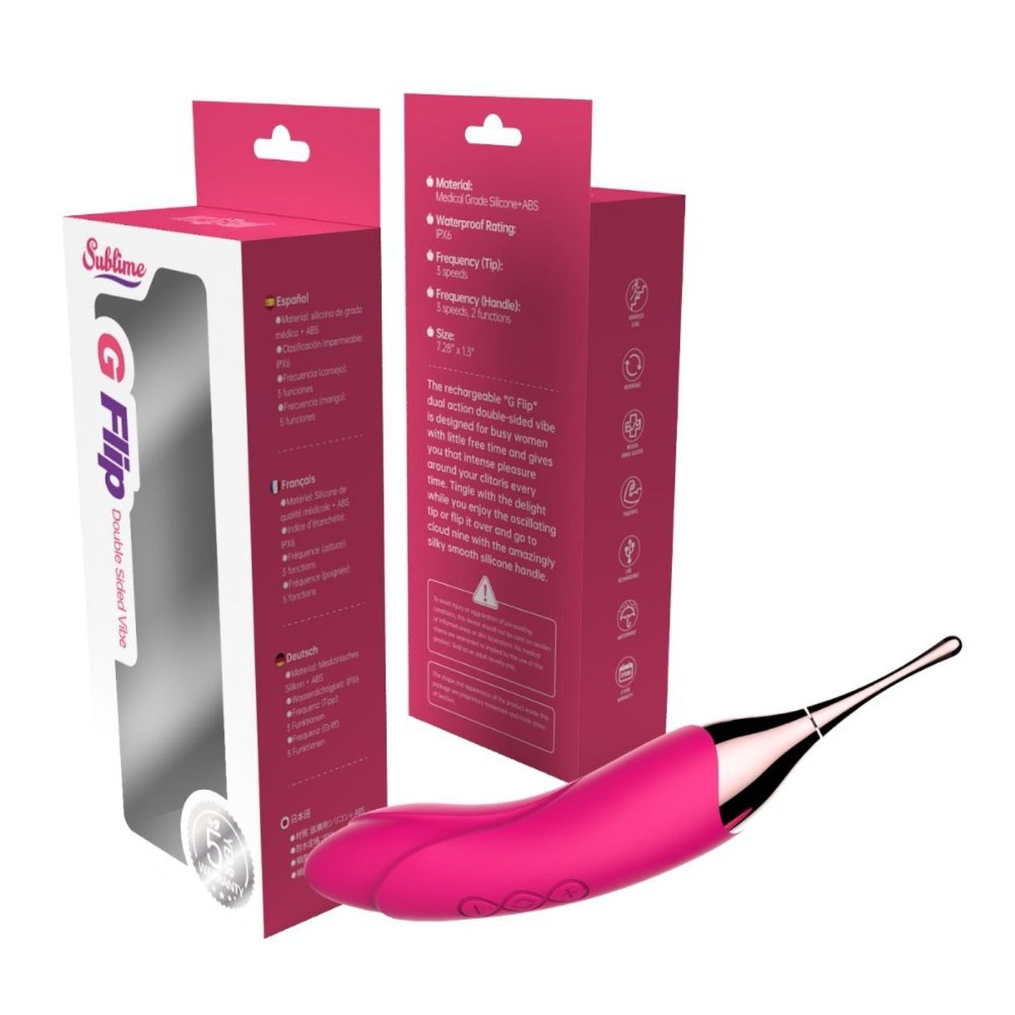 G Flip Double Sided Clitoral Vibrator-5