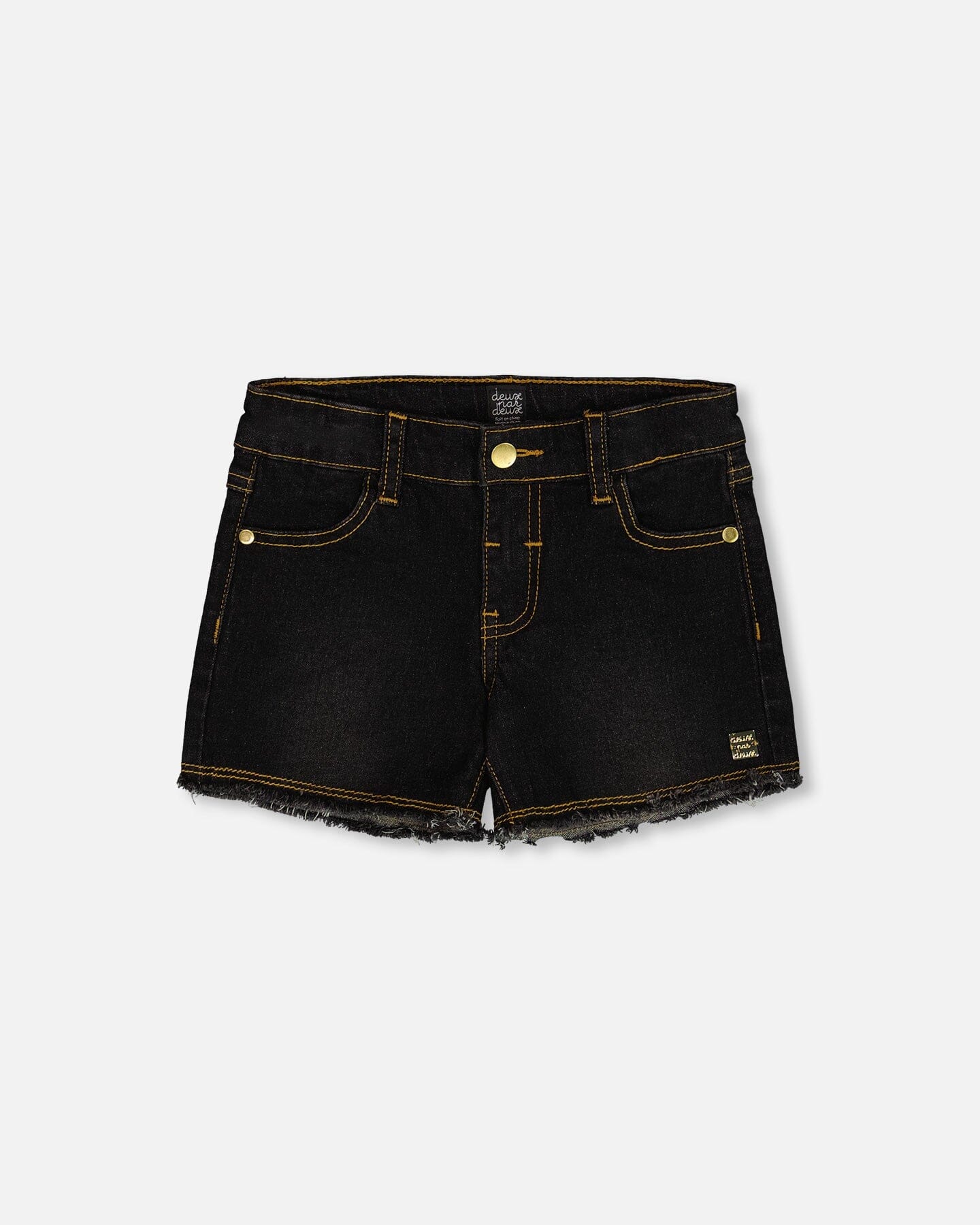 Jean Short With Embroidery Black Jeans-0