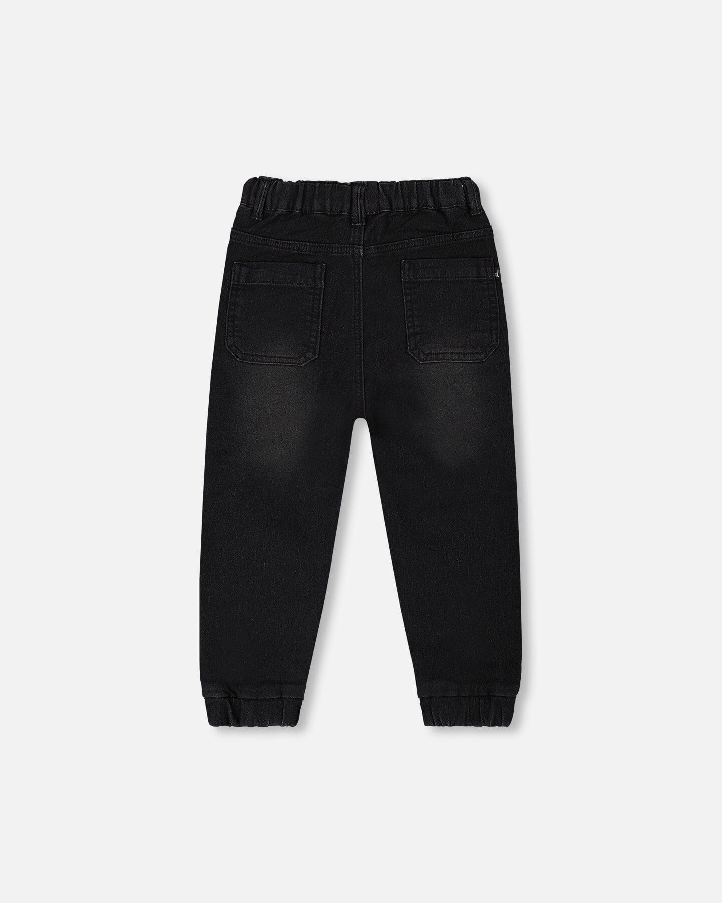 French Terry Denim Jogger Pant Black Jeans-2