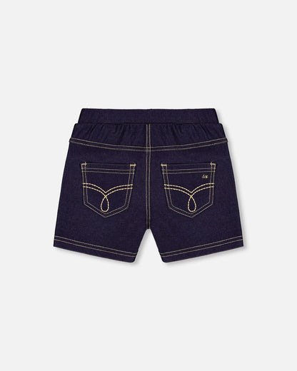 Jegging Shorts Dark Denim Blue-2