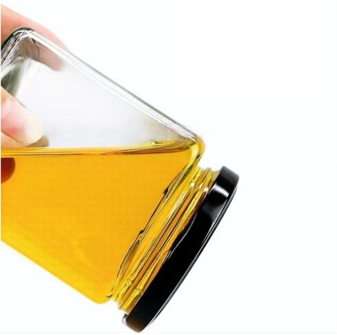20 X Honey Glass Jar Square 380 ML-2