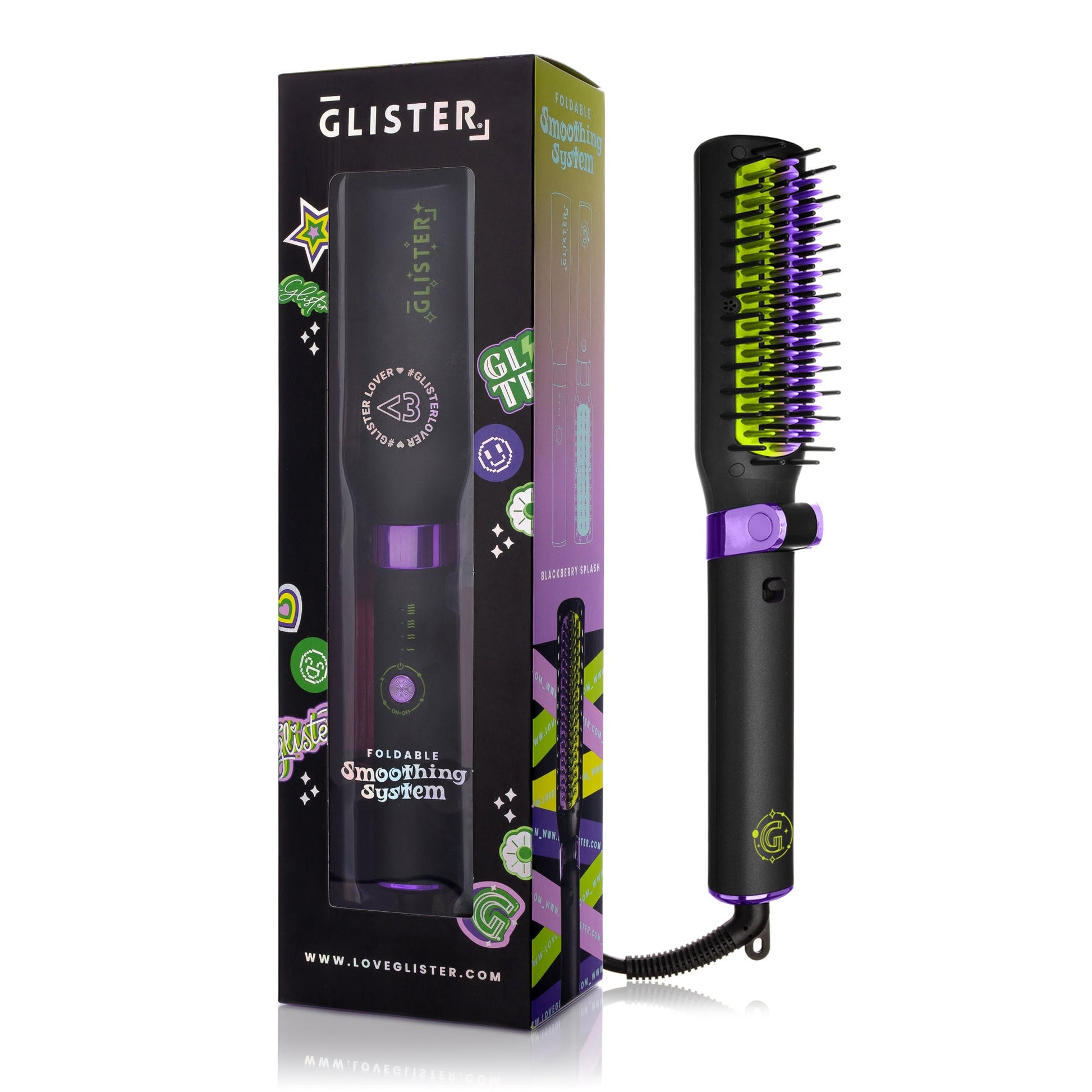 Foldable Hot Brush with Anti-Frizz Smoothing System-0