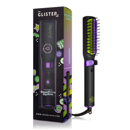 Foldable Hot Brush with Anti-Frizz Smoothing System-0