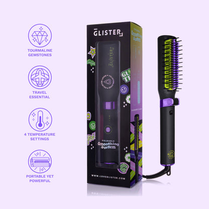 Foldable Hot Brush with Anti-Frizz Smoothing System-3
