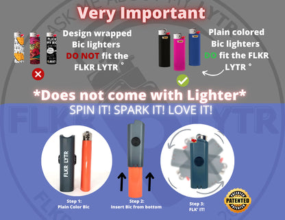 FLKR LYTR® Amazon Prime Must Have Fidget Spinner Lighter Case "Trippy" for Bic® Lighter Case - $11.99