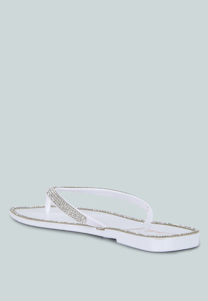 Golightly Diamante Stud Detail Thong Flats-2