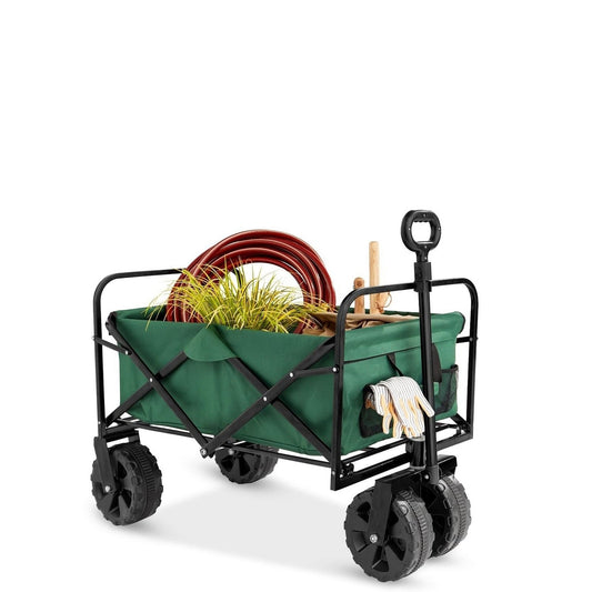 Green Heavy Duty Collapsible Multipurpose Indoor/Outdoor Utility Garden Cart-0