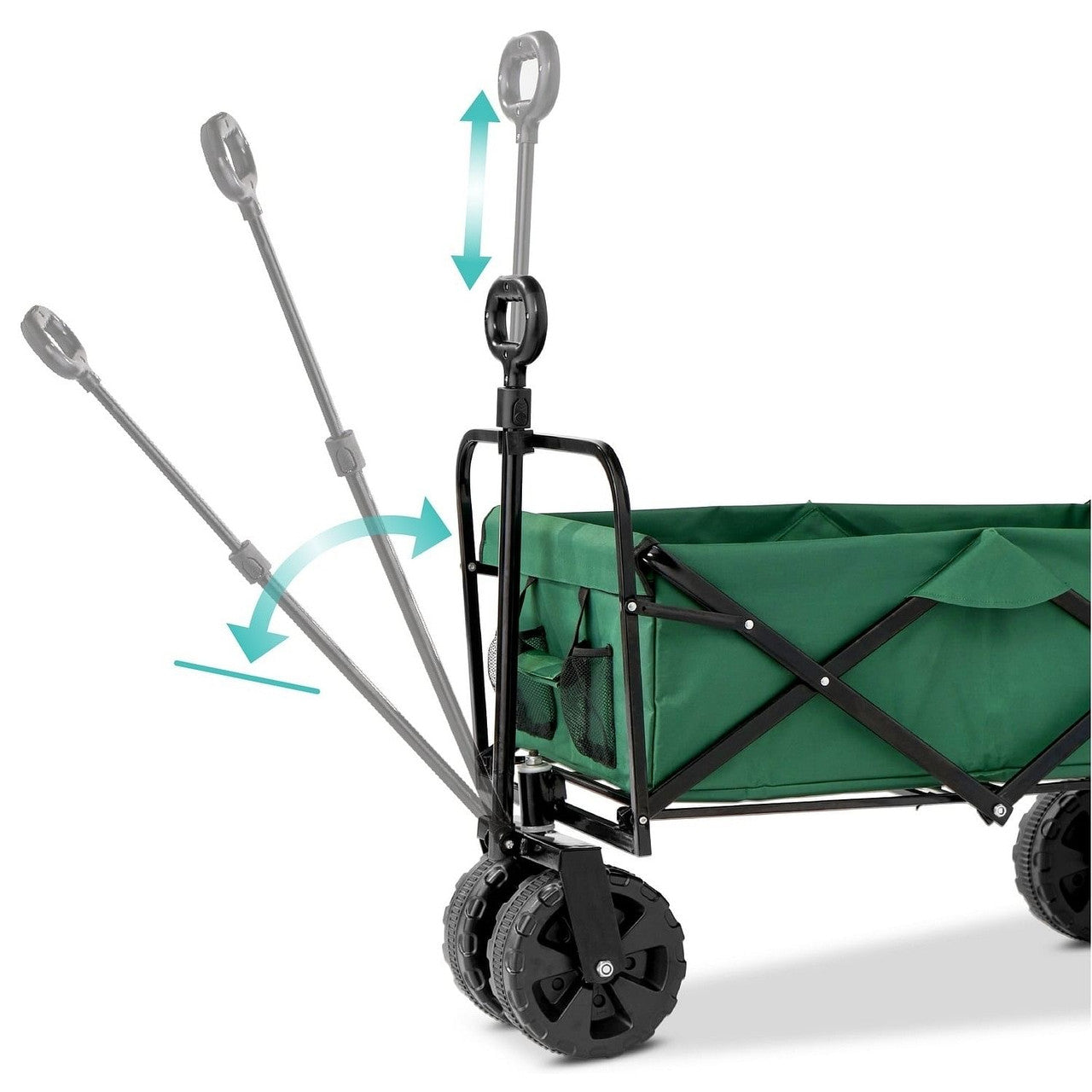 Green Heavy Duty Collapsible Multipurpose Indoor/Outdoor Utility Garden Cart-1